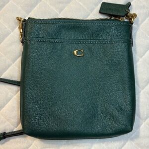 Green Leather Coach Crossbody Bag
